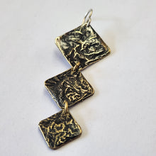 Reticulated Brass Triple Papa Earrings