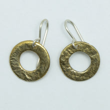Reticulated Brass Pīrori earrings